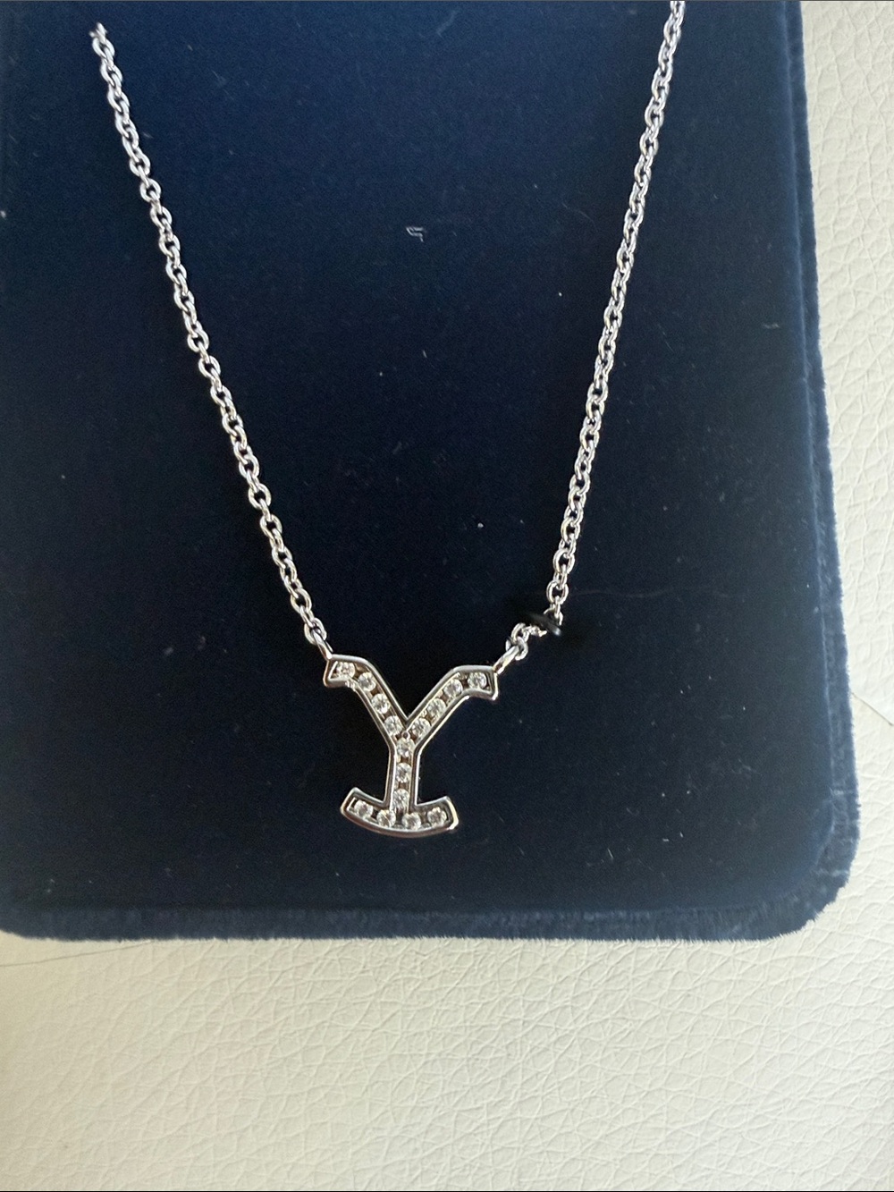 Montana Silversmiths Silver Initial Y Necklace - Silver - Picture 2 of 3